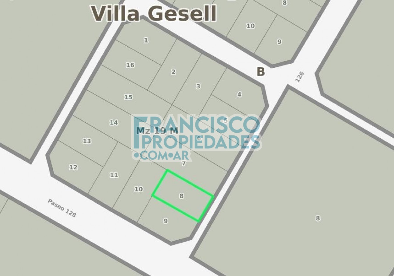 Lote unifamiliar en zona residencial - Villa Gesell